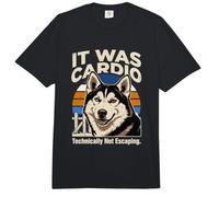 It was Cardio Technically Not Escaping Husky Dog Comfort Colors Adult Heavyweight T-Shirt
