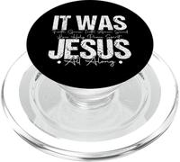 It Was Jesus All Along Faith Grace Distressed Style PopSockets PopGrip for MagSafe