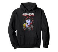 It Was Love At First Bite Burger Halloween Foodie Vampire Pullover Hoodie