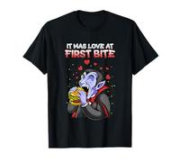 It was Love at First Bite Burger Halloween Foodie Vampire T-Shirt