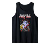 It was Love at First Bite Burger Halloween Foodie Vampire Tank Top
