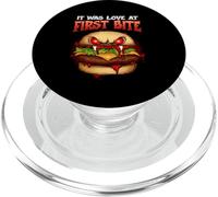 It Was Love At First Bite Creepy Halloween Burger Enthusiast PopSockets PopGrip for MagSafe