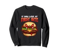 It Was Love At First Bite Creepy Halloween Burger Enthusiast Sweatshirt