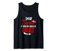 It was My Uncle's Fault Funny Joke Family Christmas Santa Tank Top