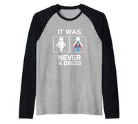 It Was Never A Dress Women's Toilet Sign Superhero Mother Raglan Baseball Tee