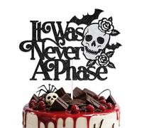 It Was Never A Phase Cake Topper, Black Emo Birthday Party Decorations, Whats My Age Again Funeral Birthday Party Supplies, It Was Never A Phase Emo Party Decorations Black & Silver
