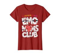 It was Never A Phase Emo Moms Club Funny Mother's Day T-Shirt, Women, Cranberry Red, Medium
