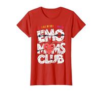It was Never A Phase Emo Moms Club Funny Mother's Day T-Shirt, Women, Red, Medium