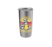 It was Not Easy Peasy Lemon Squeezy Funny Raccoon Men Women Stainless Steel Insulated Tumbler