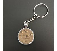 It was Then That I Carried You Christian Footprints Pendant On A Split Ring Keyring Ideal Birthday Gift N997