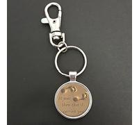 It was Then That I Carried You Christian Footprints Pendant On A Spring Hook Keyring Bag Tag Ideal Birthday Gift N997