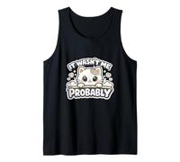 It Wasn't Me Probably Cute Cat Kawaii Kitten Funny Tank Top