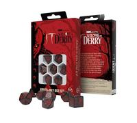 It: Welcome to Derry - Adults-Only Dice Set | Official Licensed Horror Dice by Q Workshop | Black Glitter Polyhedral RPG Dice | Ages 18+