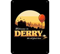 IT Welcome to Derry Press Any Button to Start Metal Tin Sign 12"X 8" Wall Arts