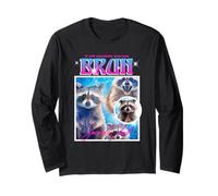 It Will Escalate Anyway Bruh (Funny Bootleg Racoon Graphic) Long Sleeve T-Shirt
