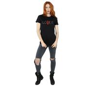 IT Women's Loser Lover Cotton Boyfriend T-Shirt in Black | Size: Medium IT Black M