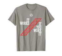 'It Works If You Work It' - Funny AA Recovery T-Shirt T-Shirt, Men, Slate Grey, XX-Large