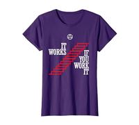 'It Works If You Work It' - Funny AA Recovery T-Shirt T-Shirt, Women, Purple, Medium