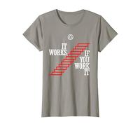 'It Works If You Work It' - Funny AA Recovery T-Shirt T-Shirt, Women, Slate Grey, Small