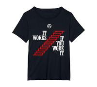 'It Works If You Work It' - Funny AA Recovery T-Shirt T-Shirt, Women's Plus, Black, 2X