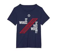 'It Works If You Work It' - Funny AA Recovery T-Shirt T-Shirt, Women's Plus, Navy Blue, 5X