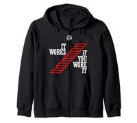 'It Works If You Work It' - Funny AA Recovery T-Shirt Zip Hoodie