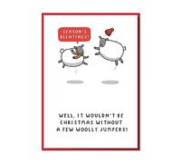 It Wouldn't Be Christmas Without A Few Woolly Jumpers. Funny Christmas Card