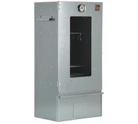 ITA 7002 Smoker Oven 81 x 29 x 40 cm Stainless Steel with Viewing Window - Professional Smoker with Thermometer & Accessories - Corrosion Resistant, Durable - Smoker for Meat, Fish, Cheese, Sausages