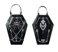 Ita Bag Backpack Gothic Coffin Purses and Handbags for Women Halloween Shoulder Bag with Insert and Chains, Laser Black, 17 liters, Classic