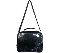 Ita Bag Japanese Crossbody Tote Kawaii Clear Window Shoulder Bag(Black)