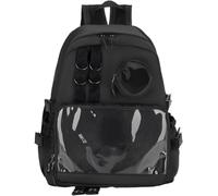 Ita Bag Preppy Backpack with Pin Display Insert for School Anime Cosplay, Black, L, Casual