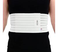 ITA-MED Breathable Elastic Rib Brace for Men, Ideal Compression Support Wrap/Belt for Broken, Cracked, Dislocated & Fractured Ribs, Made In USA (White, Large)