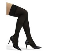 ITA-MED Sheer Thigh High Compression Socks for Women - 15-20 mmHg Graduated Compression Stockings for Varicose Vein, Swelling, Edema, Flight and Circulation - Medical Closed Toe Sheer Socks