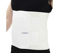 ITA-MED Unisex 12” Abdominal Binder - Helps Recover Post-Surgery, Postpartum & Hernia, Made in USA, White (Large)