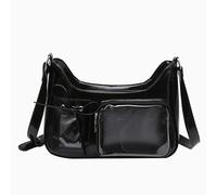 ita shoulder bag for women, pin display kawaii bow anime crossbody bag, cute y2k everyday coquette purse, Black, 11.42 x 3.15 x 7.87 inches