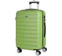 ITACA - Cabin Suitcase 50cm Plus Beauty case ABS. Hand Baggage. Hard Shell. Telescopic Handle, 2 Handles, 4 Wheels. Combination Lock, Pistachio