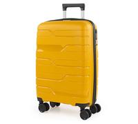 ITACA - Hard Shell Suitcase Set of 3-4 Double Wheels PP Polipropileno Luggage Sets 3 Piece with TSA Combination Lock - Resistant and Lightweight Hard Suitcase Set in Small Cabin Size, Medium, Yellow