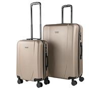 ITACA - Lightweight Suitcases Large - ABS Large Hard Shell Suitcase 75cm Travel Suitcase - Lightweight Suitcases Large with Combination Lock - Rigid Large Suitcase 4 Wheels Lightweight and, Champagne
