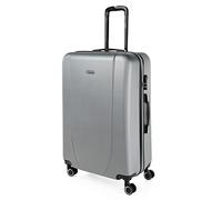 ITACA - Rigid Cabin Suitcase Travel Small Suitcase with Wheels - ABS Hand Luggage Case with Telescopic Handle - Lightweight Suitcase Carry on Suitcase with TSA Combination Lock - Cabin Luggage, Silver