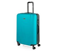 ITACA - Rigid Cabin Suitcase Travel Small Suitcase with Wheels - ABS Hand Luggage Case with Telescopic Handle - Lightweight Suitcase Carry on Suitcase with TSA Combination Lock -, Tourquise-Anthracite
