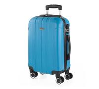 ITACA - Rigid Cabin Suitcase Travel Small Suitcase with Wheels - ABS Hand Luggage Case with Telescopic Handle - Lightweight Suitcase Combination Lock - Cabin Luggage in 55cm Size, Turquoise