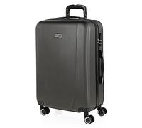 ITACA - Rigid Suitcase Medium Size - ABS Medium Suitcase 65cm Hard Shell Suitcase - Lightweight 20kg Suitcase with TSA Combination Lock - Lightweight and Resistant Travel Medium Size Suitc, Anthracite