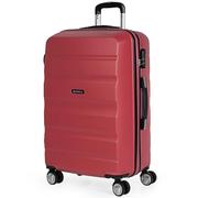 ITACA - Rigid Suitcase Medium Size - ABS Medium Suitcase 65cm Hard Shell Suitcase - Lightweight 20kg Suitcase with Combination Lock - Lightweight and Resistant Travel Medium Size Suitcase, Coral