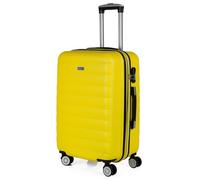 ITACA - Rigid Suitcase Medium Size - ABS Medium Suitcase 65cm Hard Shell Suitcase - Lightweight 20kg Suitcase with Combination Lock - Lightweight and Resistant Travel, Yellow