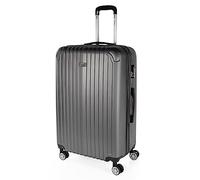 ITACA - Set Cabin Suitcase and Beauty Case. ABS. Hand Luggage. Rigid and Light. Telescopic Handle, 2 Handles and 4 Wheels. Combination Padlock, Anthracite