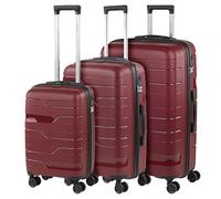 ITACA - Sets of 3 and 2 Rigid Polypropylene Travel Suitcases with TSA Lock Lightweight and Sturdy Medium and Large Cabin Size 760300, Burgundy, Juego de 3 Maletas, Contemporary