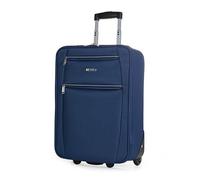 ITACA - Soft Cabin Suitcase Travel Small Suitcase with Wheels - EVA Hand Luggage Case with Telescopic Handle - Lightweight Suitcase Carry on Suitcase with Zippered Compartment - Cabin Luggage in, Navy
