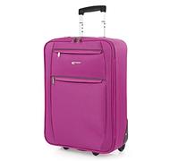 ITACA - Trolley Suitcase, 50 cm, Cabin, EVA Polyester. Hand Luggage. Half-Rigid, Resistant and Light. Telescopic Handle, 2 Handles and 2 Wheels. Low Cost Flights T71950, Color Fuchsia