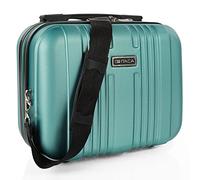 ITACA - Vanity Case Hard Shell - Durable and Lightweight Beauty Box Hard Shell - Stylish and Inexpensive Vanity Case Large - Travel Makeup Case Made of Materials - Design and Distributed, Acquamarine