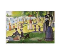 ITADGF A Sunday On La Grande Jatte By Georges Seurat Pointillism Impressionist Classic French Canvas Poster Wall Art Print Picture Paintings 12x18inch(30x45cm)